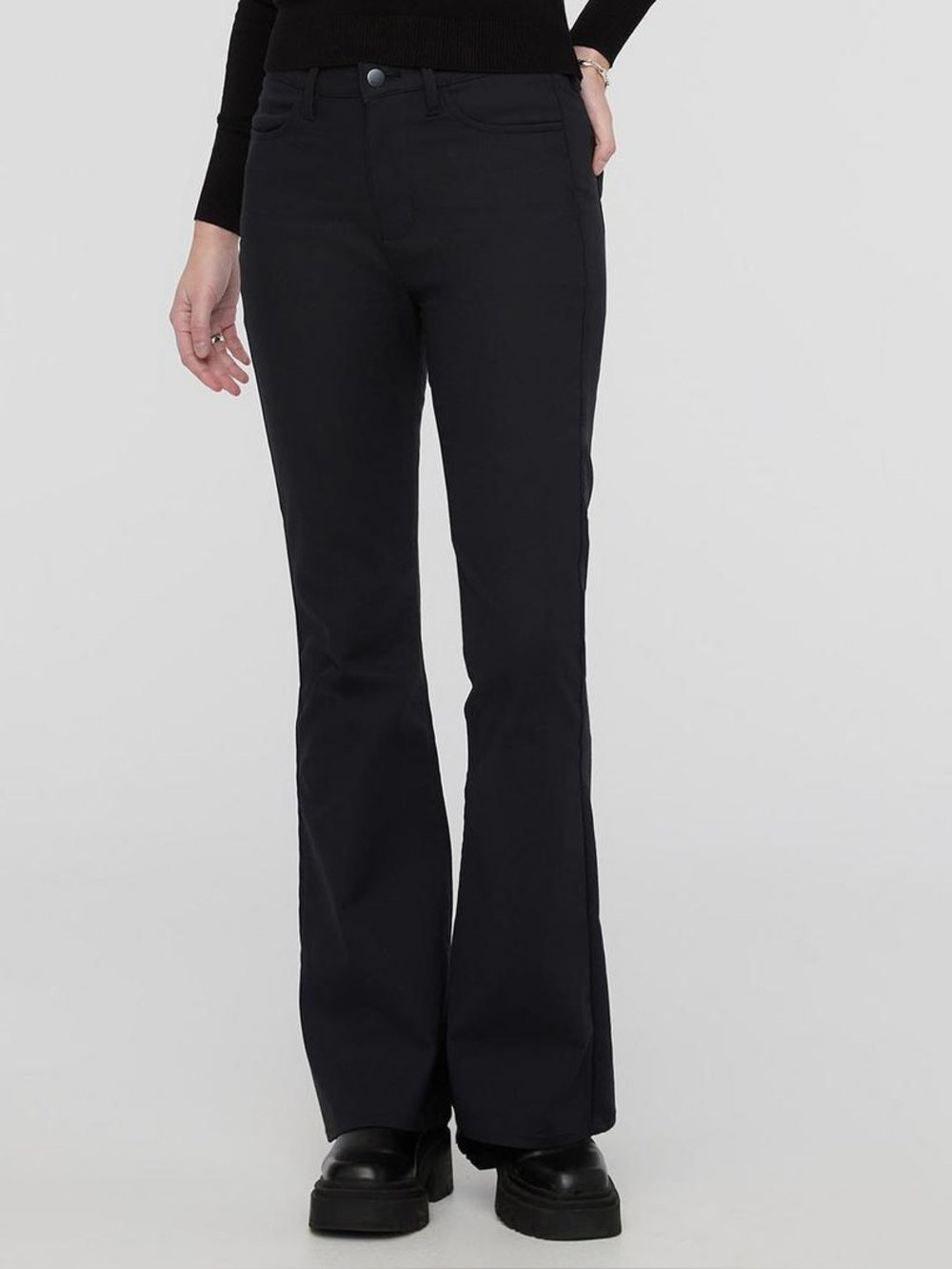 DU/ER NuStretch High Rise Flare Pants In Black